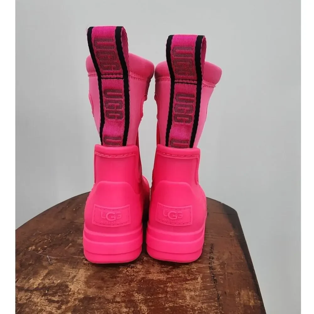 UGG Mid Wellies Taffy Pink Rain Boots Size 6‎